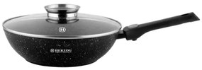 Tigaie wok cu capac marmorata, 28 cm Herzog HR 3617