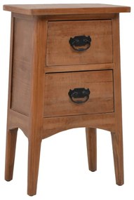 vidaXL Noptieră, maro, 40 x 29 x 68 cm, lemn masiv de brad