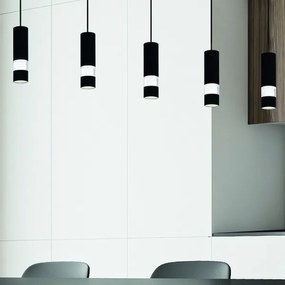 Lustră LED pe cablu BERNABETA 5xGU10/4,6W/230V neagră Eglo 39706