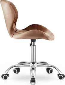 Reducere Scaun de birou maro deschis AVOLA VELVET II. calitate