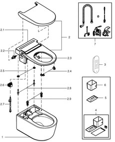 GROHE SENSIA 36507SH0 - Toaletă cu duș, 600 × 387 × 403 mm, ceramică, alb