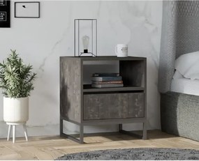 Noptiera Lida pentru dormitor,culoare antracit-60 cm