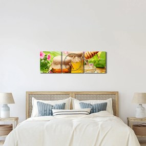Tablou cu miere (cu ceas) (90x30 cm)