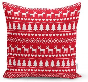 Set 4 fețe de pernă și un napron de masă cu model de Crăciun Minimalist Cushion Covers Christmas