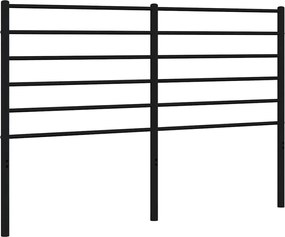 vidaXL Tăblie de pat de schimb metalică, negru, 150 cm