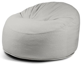 Fotoliu bean bag gri deschis cu tapițerie din țesătură bouclé Om 110 – SLOWDOWN