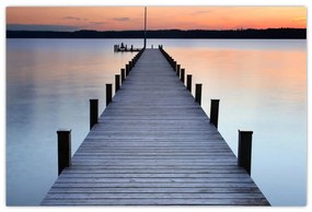 Tablou - Ponton de la Lacul Starnberger, Bavaria, Germania (90x60 cm)
