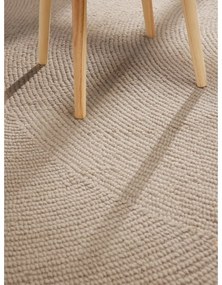 Covor bej țesut manual din lână 120x180 cm Eleni Light Beige – Hanse Home