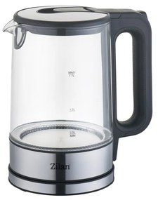 Fierbator cu LED albastru Zilan ZLN1796, 1.7L, 2200 W, transparent