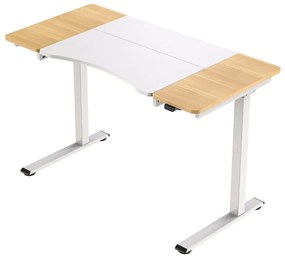 HALDEN birou cu reglare electrică a înălțimii, 120x60 cm alb-burlywood