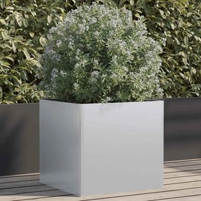 vidaXL Jardinieră, argintiu, 49x47x46 cm, oțel galvanizat
