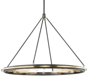 Candelabru design vintage CHAMBERS, cu 12 surse de lumina