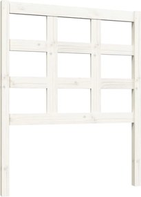 vidaXL Tăblie de pat, alb, 80,5x4x100 cm, lemn masiv de pin