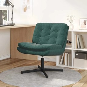 vidaXL Scaun Relaxant Rotativ Verde închis 63 x 75 x 76 cm Catifea