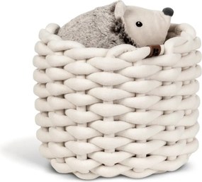 Coș de depozitare din material textil ø 21x17 cm Peach Skin Round S – Bigso