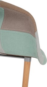 Fotoliu de design, patchwork/mentol/maro/fag, KADIR NEW TIP 5