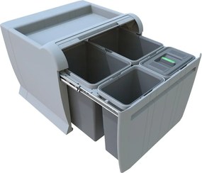 Coș de gunoi încorporat pentru deșeuri sortate 18 + 18 + 8 + 8 l City – Elletipi