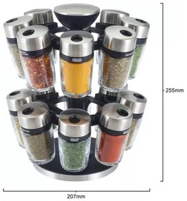 Cole&Mason MASTER - Suport rotativ cu 17 recipiente pentru condimente