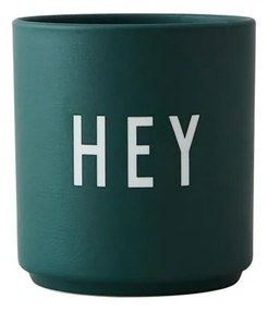Cană verde-închis din porțelan 300 ml Hey – Design Letters