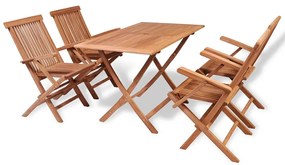 Set mobilier gradina, 5 piese, lemn masiv de tec