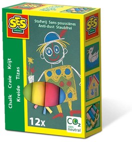 Creta colorata copii pentru desen pe tabla si asfalt, 12 bucati