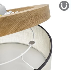 Plafonieră Brilagi BELLADONNA 1xE27/15W/230V d. 30 cm crem/stejar