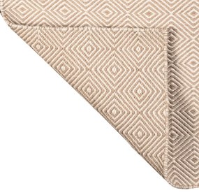 Covor reversibil pentru exterior din plastic reciclat Green Decore Solitaire, 90 x 150 cm, crem