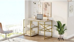 Birou Vilge Marmură albă și auriu