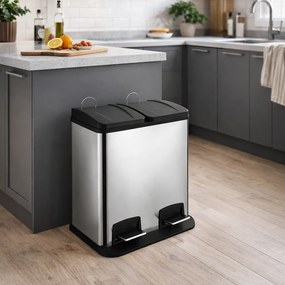 Coș sortare deșeuri Orion DUO, 2 x 20l, 40 l