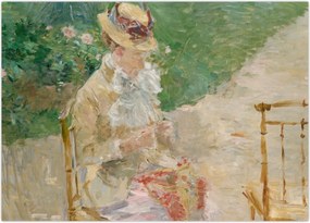 Tablou - Berthe Morisot, Young Woman Knitting, reproducere (70x50 cm)