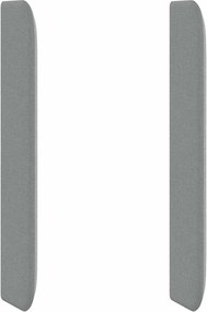 vidaXL Ureche pentru Tăblie Gri deschis 80 x 16 x 4 cm țesătură