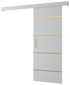 Uși culisante 90 cm Sharlene IV (alb mat + alb mat + auriu). 1043744