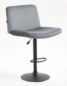 HR150W Scaun Grafit din Catifea cu Bază Neagră
