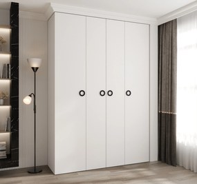 Dulap de haine 170 cm Carmela 40-1 (alb + Negru). 1126529