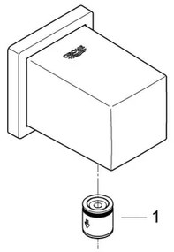 GROHE 27704000 - Cot de perete EUPHORIA CUBE 12” crom lucios