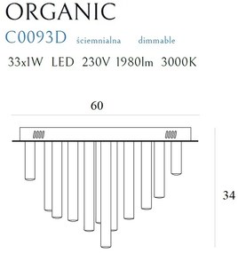 Plafoniera LED dimabila design Premium Class Quality ORGANIC COPPER