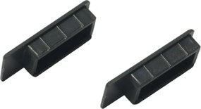 Capac pentru bara haine rectangulara Premium, finisaj gri antracit