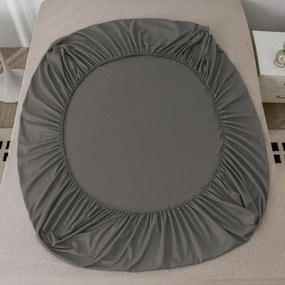 Cearsaf din microfibra MICROVELLE gri inchis 90x200 cm