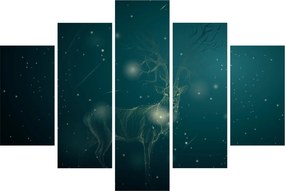 Tablou - Cerb magic noaptea (150x105 cm)