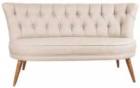 Canapea 2 Locuri, Lemn Solid, Richland Loveseat, Crem