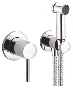 Set baterie monocomanda incastrata cu dus bideu, crom Crom lucios