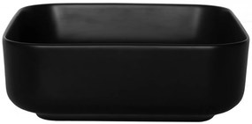 Lavoar pe blat, Fluminia, Andra Black, 38,5 cm, negru mat