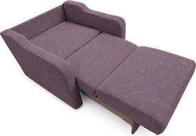 Fotoliu SAMY extensibil, cu lada de depozitare, stofa mov , cadru metalic, 103x100x92 Stofa, Mov