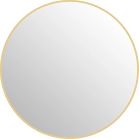 HOMCOM Oglindă Rotundă pentru Baie, din Sticlă și Oțel, Ø70x2.5 cm, culoare Auriu | Aosom Romania