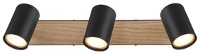 Spot ROBBY 3xGU10/35W/230V negru/maro Globo 57911-3BW