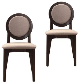 Set 2 scaune dining din lemn de fag Cosmo M, Nuc/Veles 6