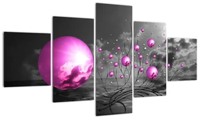 Tablou bilelor roz (125x70 cm), în 40 de alte dimensiuni noi