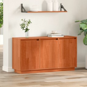 vidaXL Bufet cu depozitare cu ușă Maro 111 x 34 x 60 cm Lemn masiv de pin