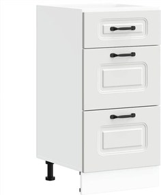 vidaXL Dulap de bază de bucătărie „Kalmar” din lemn prelucrat alb