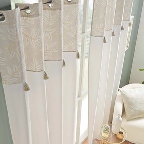Draperie albă-bej din amestec de bumbac 140x240 cm Altea – douceur d'intérieur